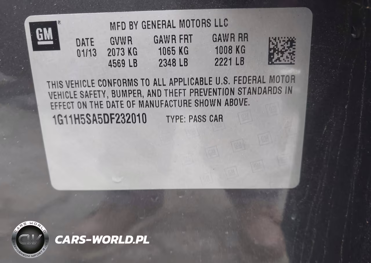 2013 Chevrolet Malibu 1Lz VIN:1G11H5SA5DF232010 - 9