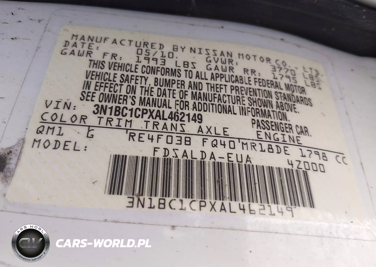 2010 Nissan Versa 1.8S VIN:3N1BC1CPXAL462149 - 9