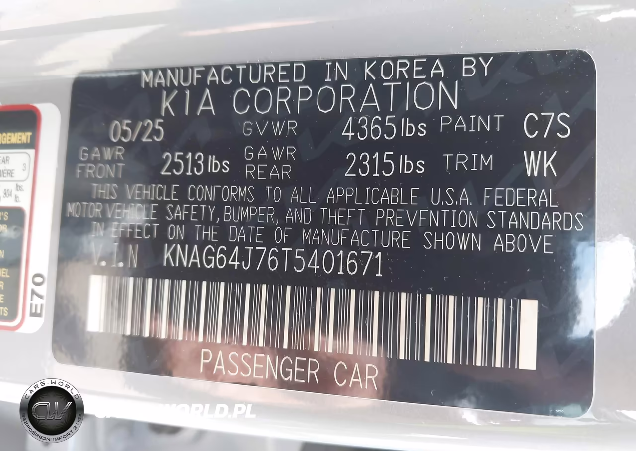2026 Kia K5 Gt-Line Fwd VIN:KNAG64J76T5401671 - 9
