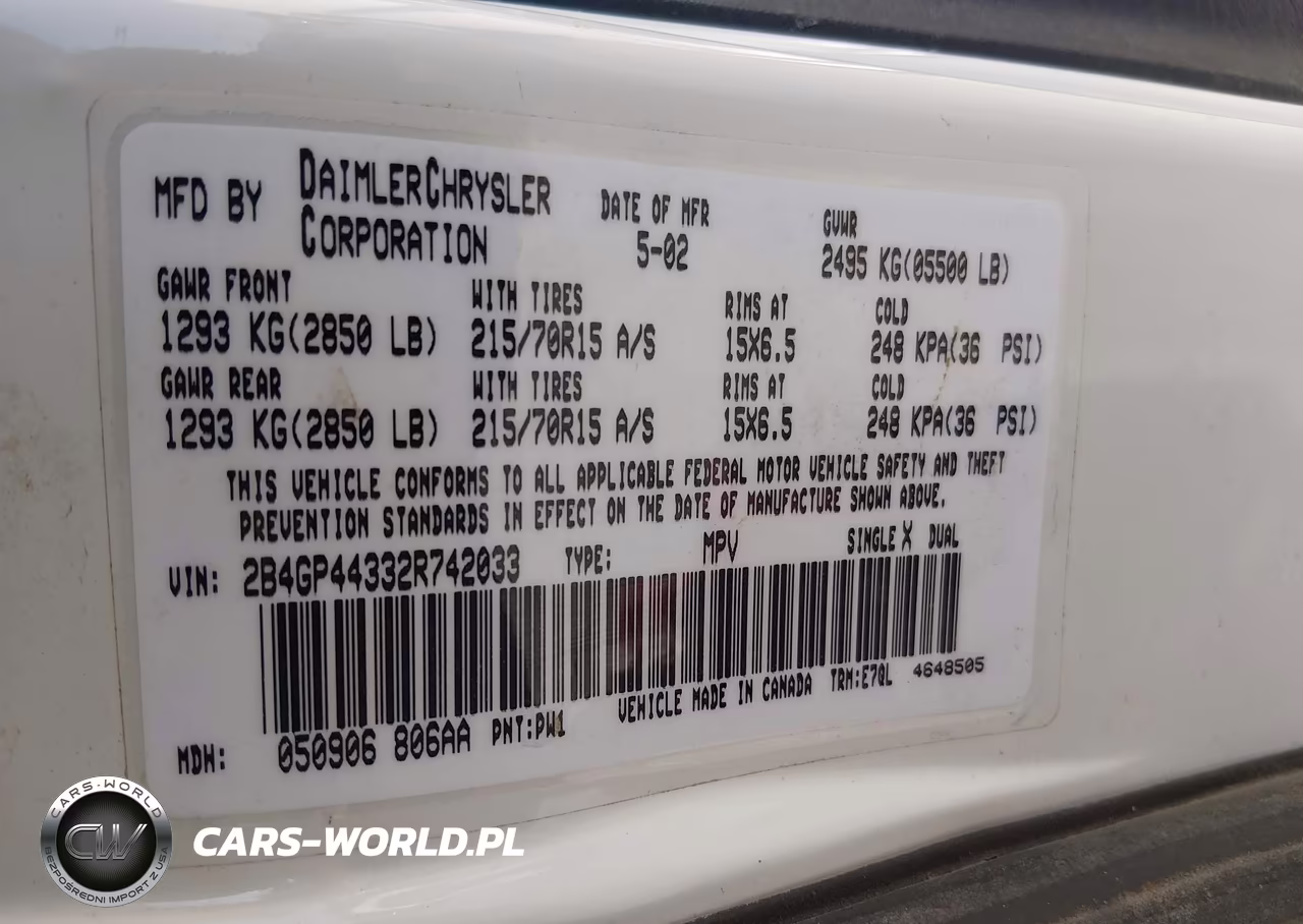 2002 Dodge Grand Caravan Sport VIN:2B4GP44332R742033 - 9
