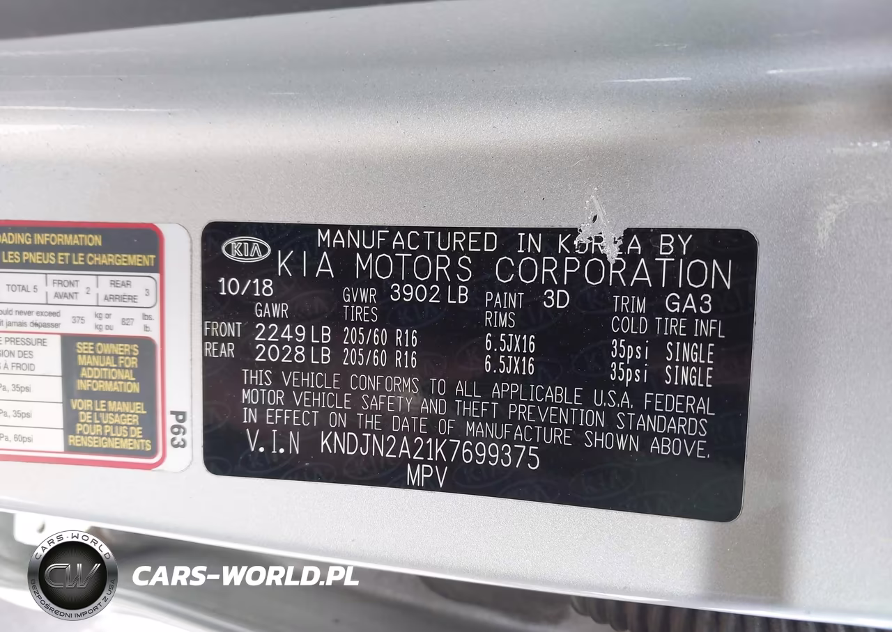 2019 Kia Soul VIN:KNDJN2A21K7699375 - 9