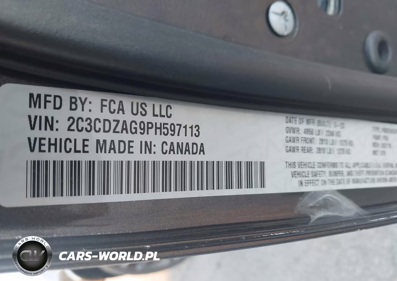 2023 Dodge Challenger Sxt VIN:2C3CDZAG9PH597113 - 9
