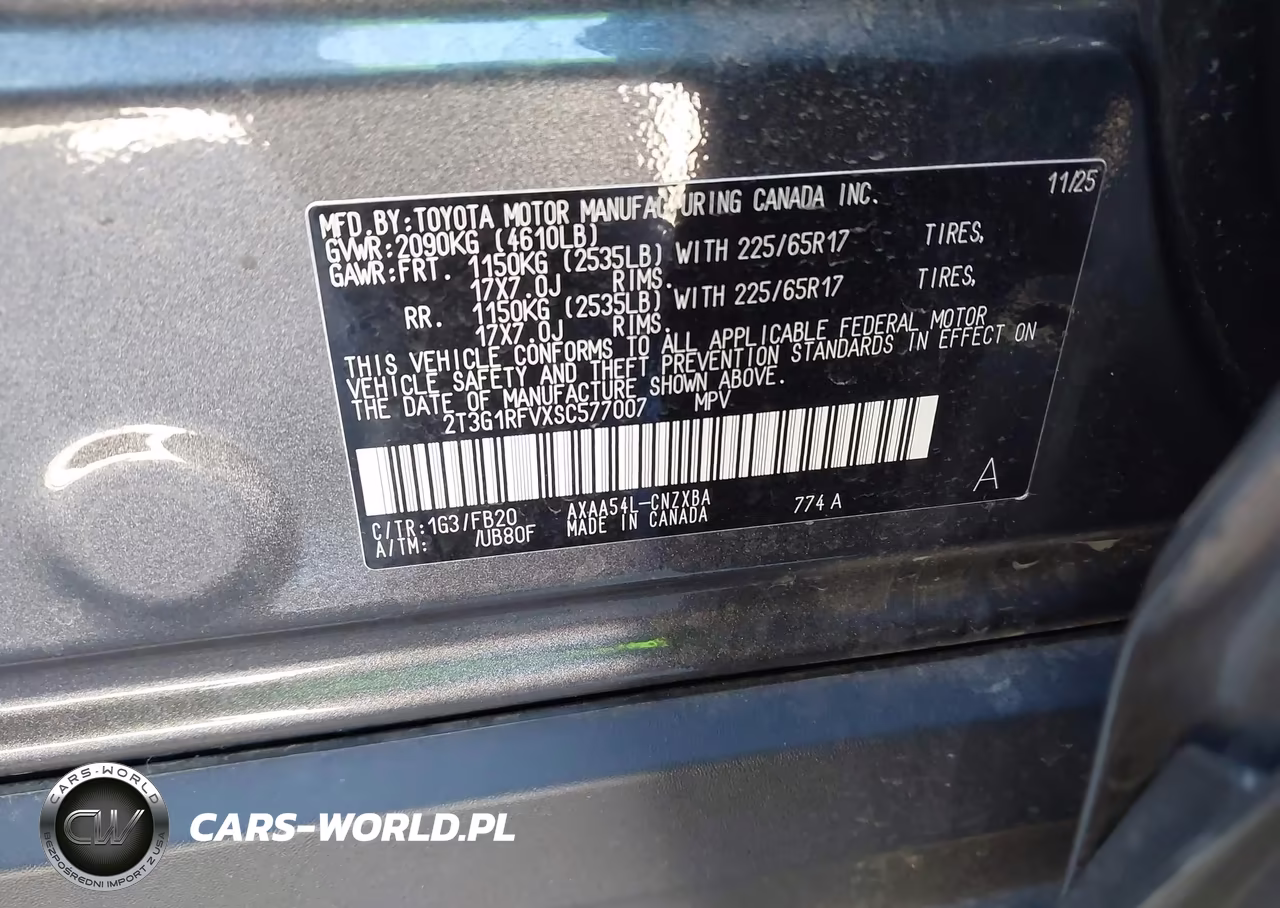 2025 Toyota Rav4 Le VIN:2T3G1RFVXSC577007 - 9
