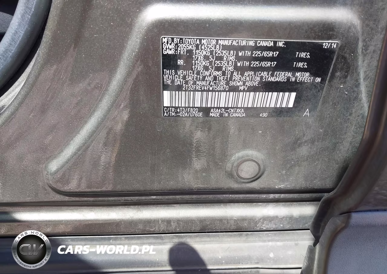 2015 Toyota Rav4 Le VIN:2T3ZFREV4FW156870 - 9