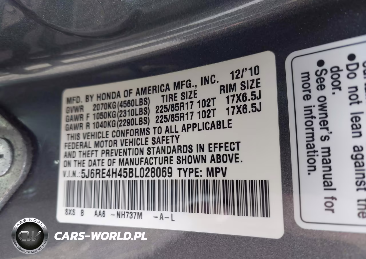 2011 Honda Cr-V Se VIN:5J6RE4H45BL028069 - 9