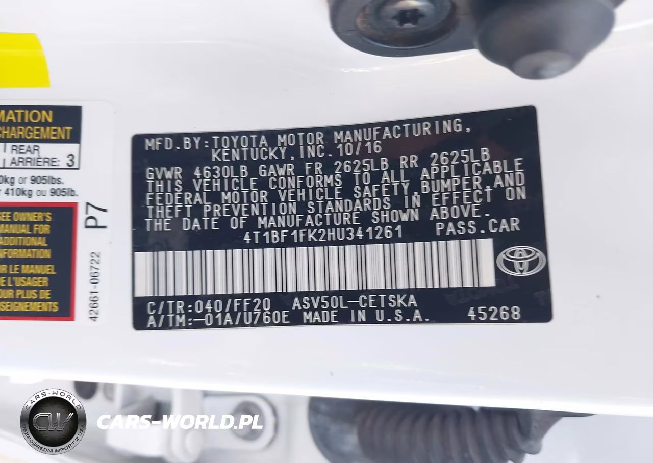 2017 Toyota Camry Se VIN:4T1BF1FK2HU341261 - 9