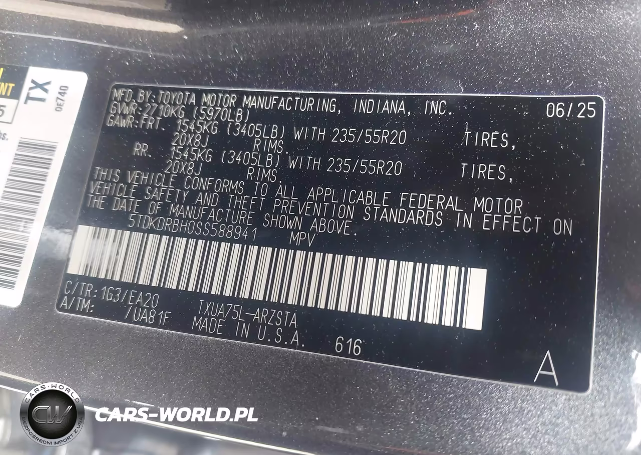 2025 Toyota Highlander Xse VIN:5TDKDRBH0SS588941 - 9