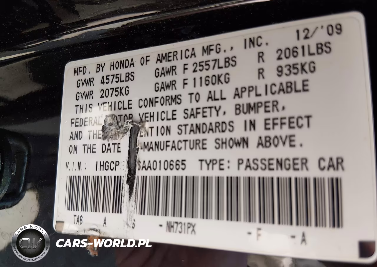 2010 Honda Accord 3.5 Ex-L VIN:1HGCP3F86AA010665 - 9
