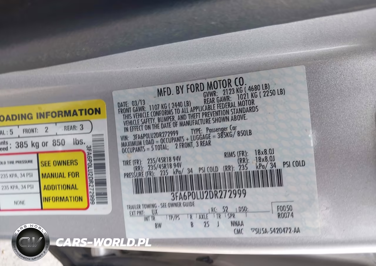2013 Ford Fusion Hybrid Se VIN:3FA6P0LU2DR272999 - 9