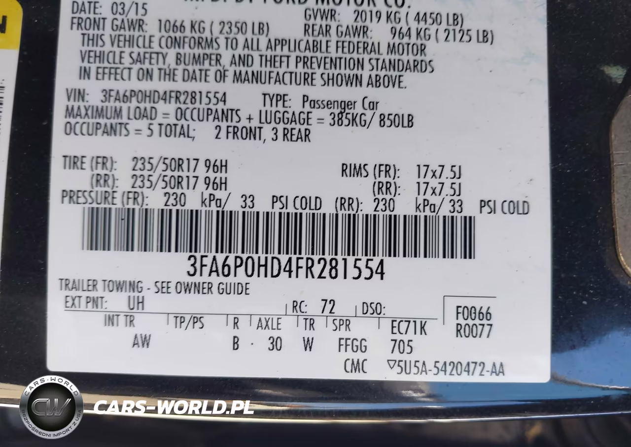 2015 Ford Fusion Se VIN:3FA6P0HD4FR281554 - 9