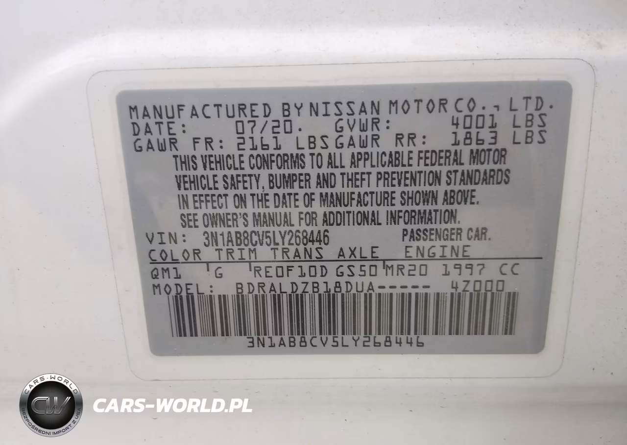 2020 Nissan Sentra Sv Xtronic Cvt VIN:3N1AB8CV5LY268446 - 9