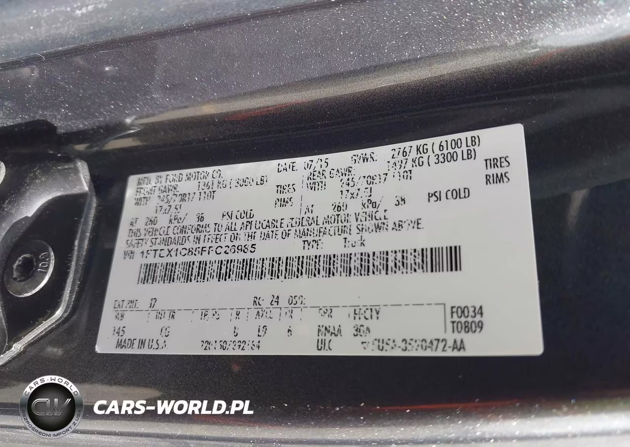2015 Ford F-150 Xl VIN:1FTEX1C85FFC26985 - 9