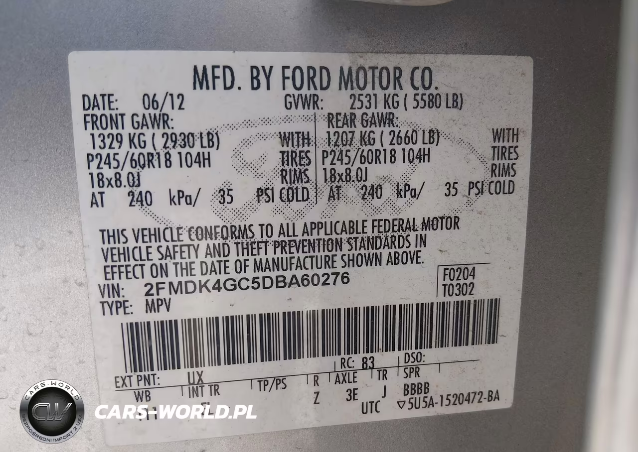 2013 Ford Edge Se VIN:2FMDK4GC5DBA60276 - 9