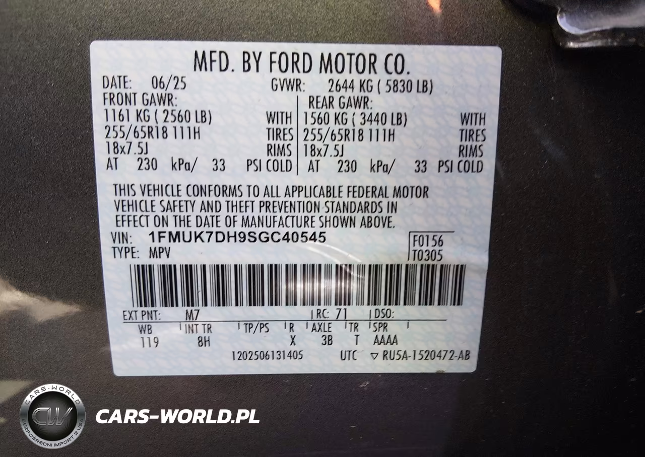 2025 Ford Explorer Active VIN:1FMUK7DH9SGC40545 - 9