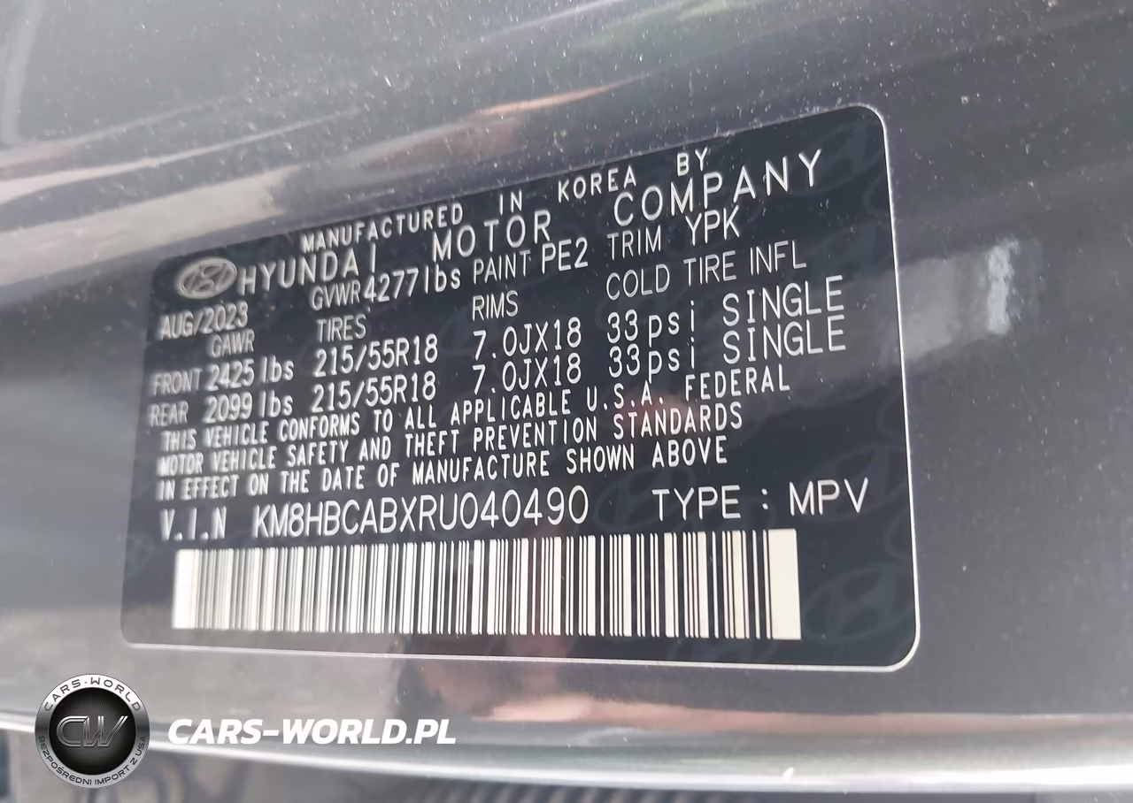 2024 Hyundai Kona Sel VIN:KM8HBCABXRU040490 - 9