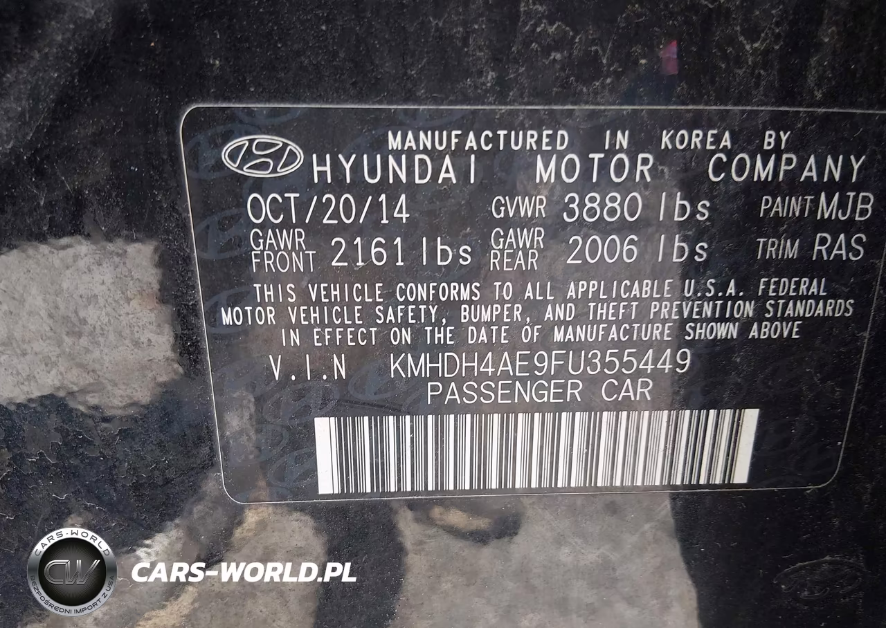 2015 Hyundai Elantra Se VIN:KMHDH4AE9FU355449 - 9