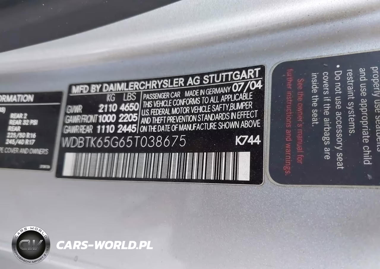 2005 Mercedes-Benz Clk 320 VIN:WDBTK65G65T038675 - 9