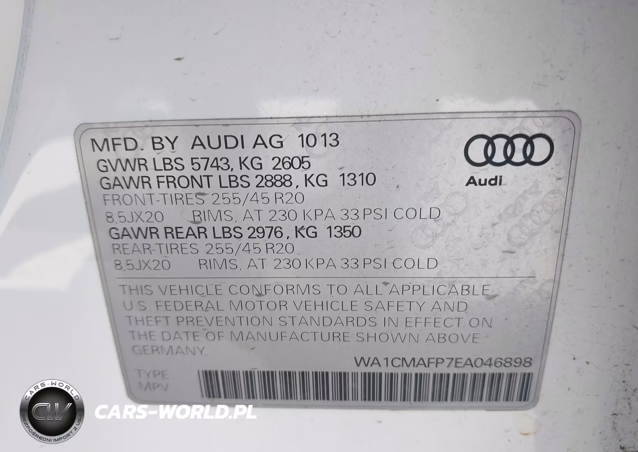 2014 Audi Q5 3.0 Tdi Premium Plus VIN:WA1CMAFP7EA046898 - 9
