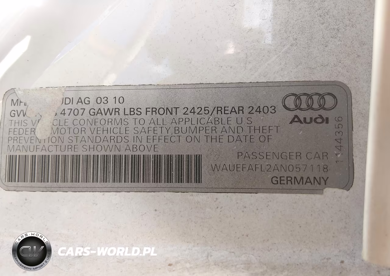 2010 Audi A4 2.0T Premium VIN:WAUEFAFL2AN057118 - 9