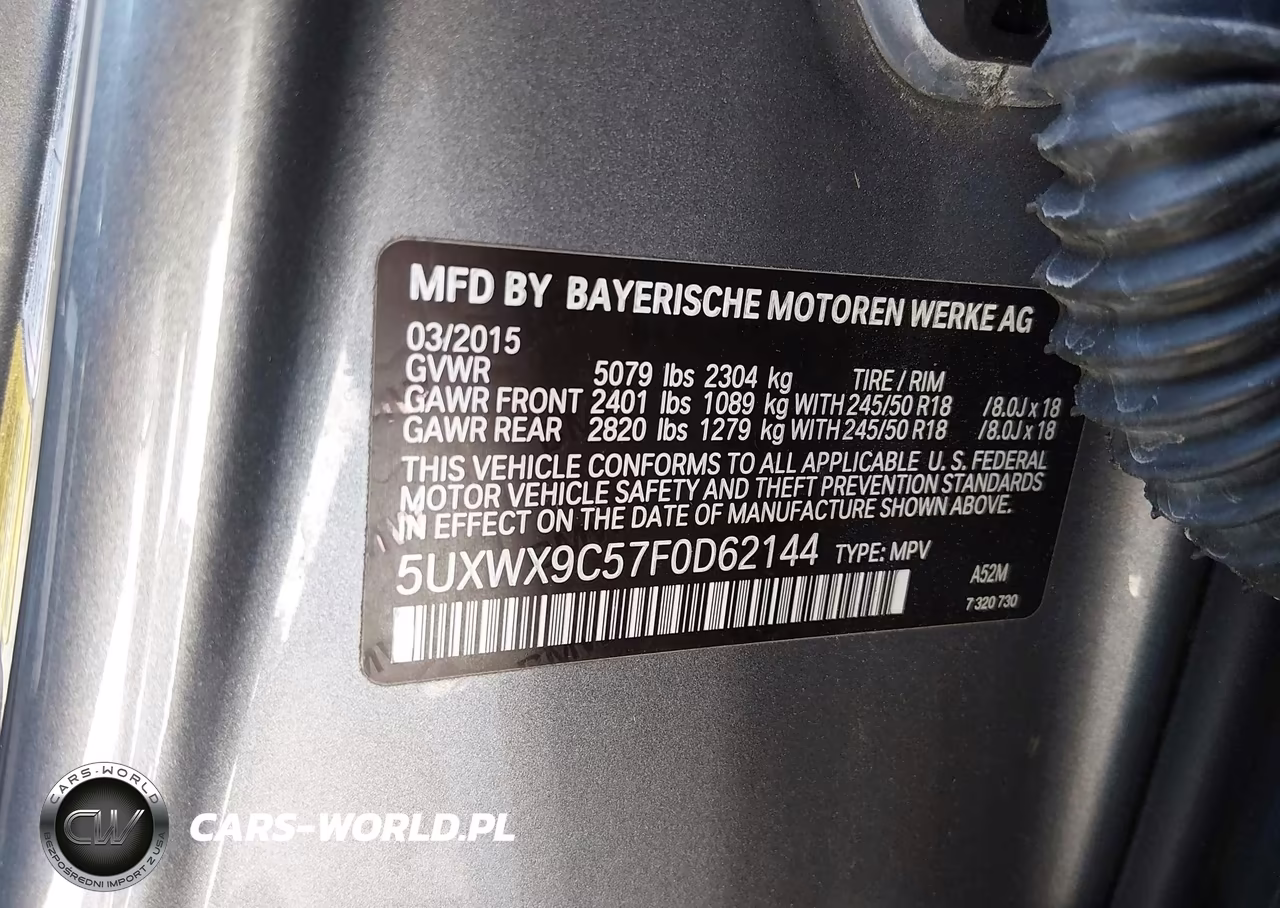 2015 BMW X3 xDrive28I VIN:5UXWX9C57F0D62144 - 9