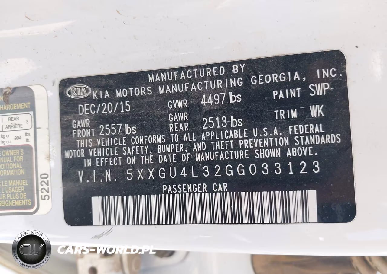 2016 Kia Optima Ex VIN:5XXGU4L32GG033123 - 9