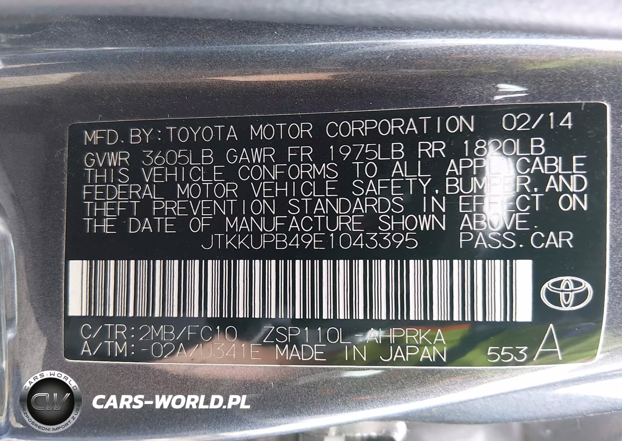 2014 Scion Xd VIN:JTKKUPB49E1043395 - 9