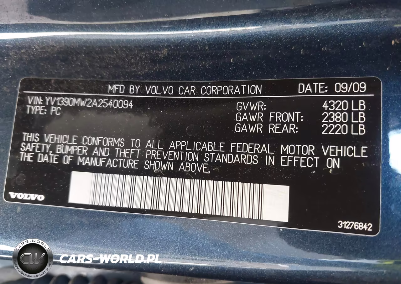 2010 Volvo V50 2.4I VIN:YV1390MW2A2540094 - 9