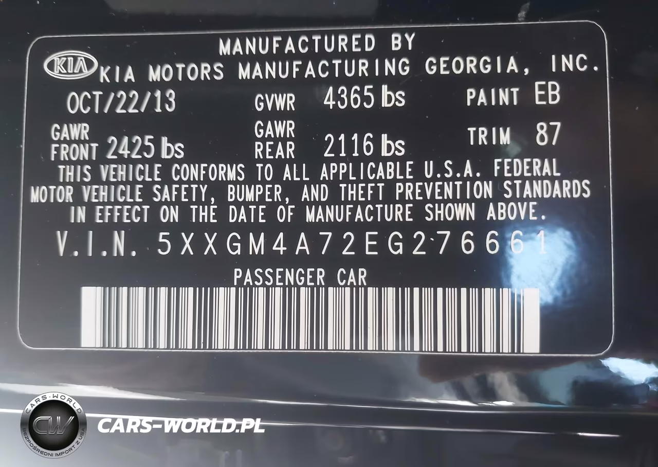 2014 Kia Optima Lx VIN:5XXGM4A72EG276661 - 9