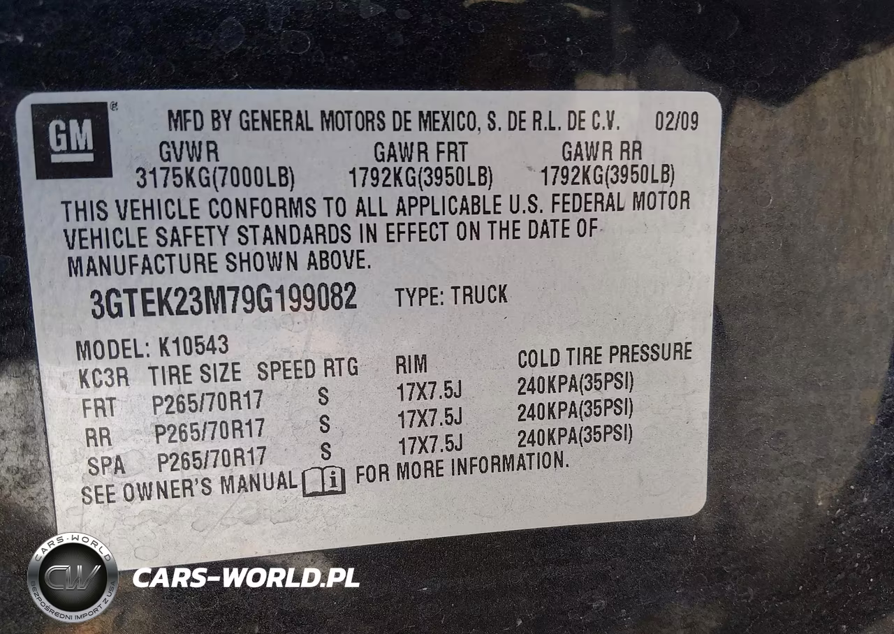 2009 GMC Sierra 1500 Sle VIN:3GTEK23M79G199082 - 9