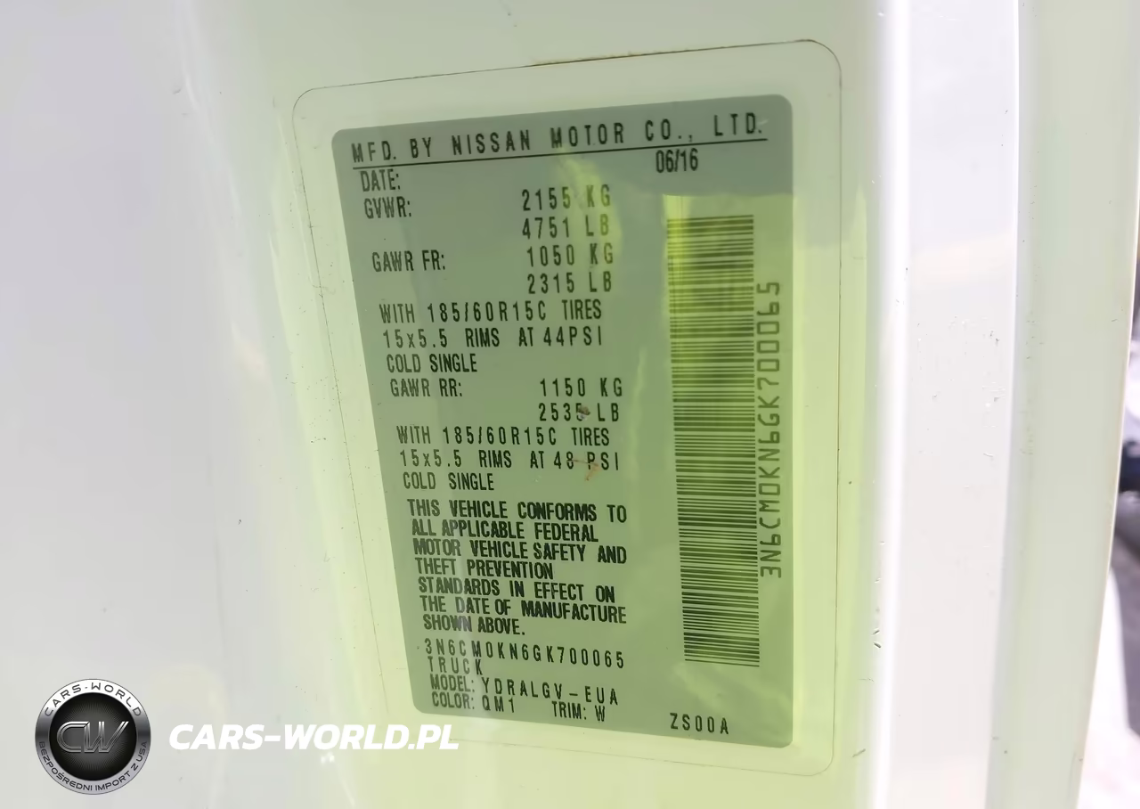 2016 Nissan Nv200 S-Sv VIN:3N6CM0KN6GK700065 - 9