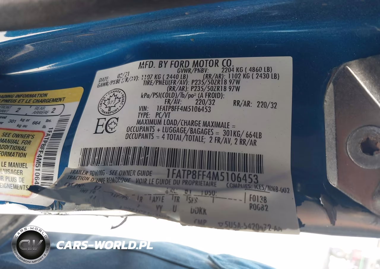 2021 Ford Mustang Gt Premium VIN:1FATP8FF4M5106453 - 9