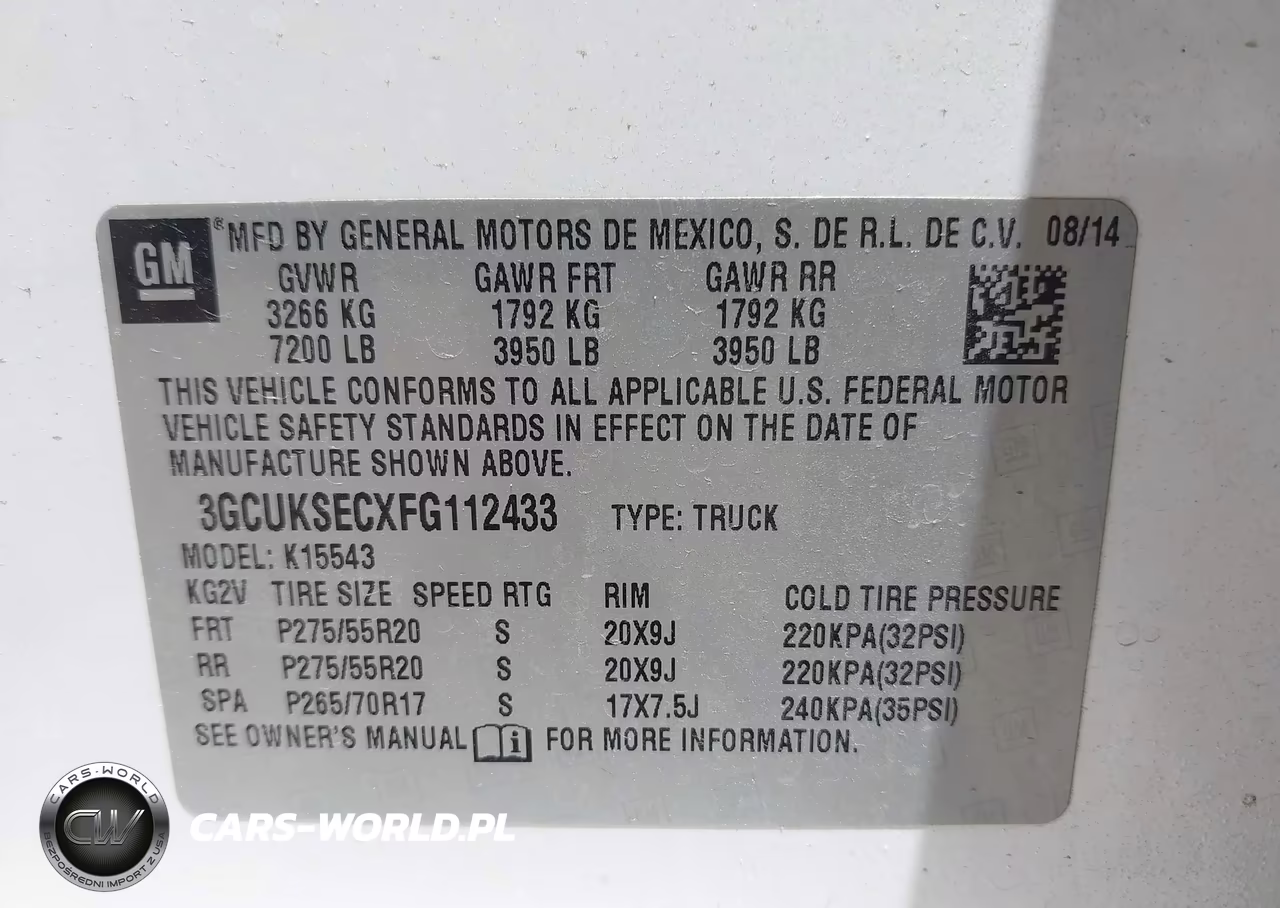 2015 Chevrolet Silverado 1500 Ltz VIN:3GCUKSECXFG112433 - 9