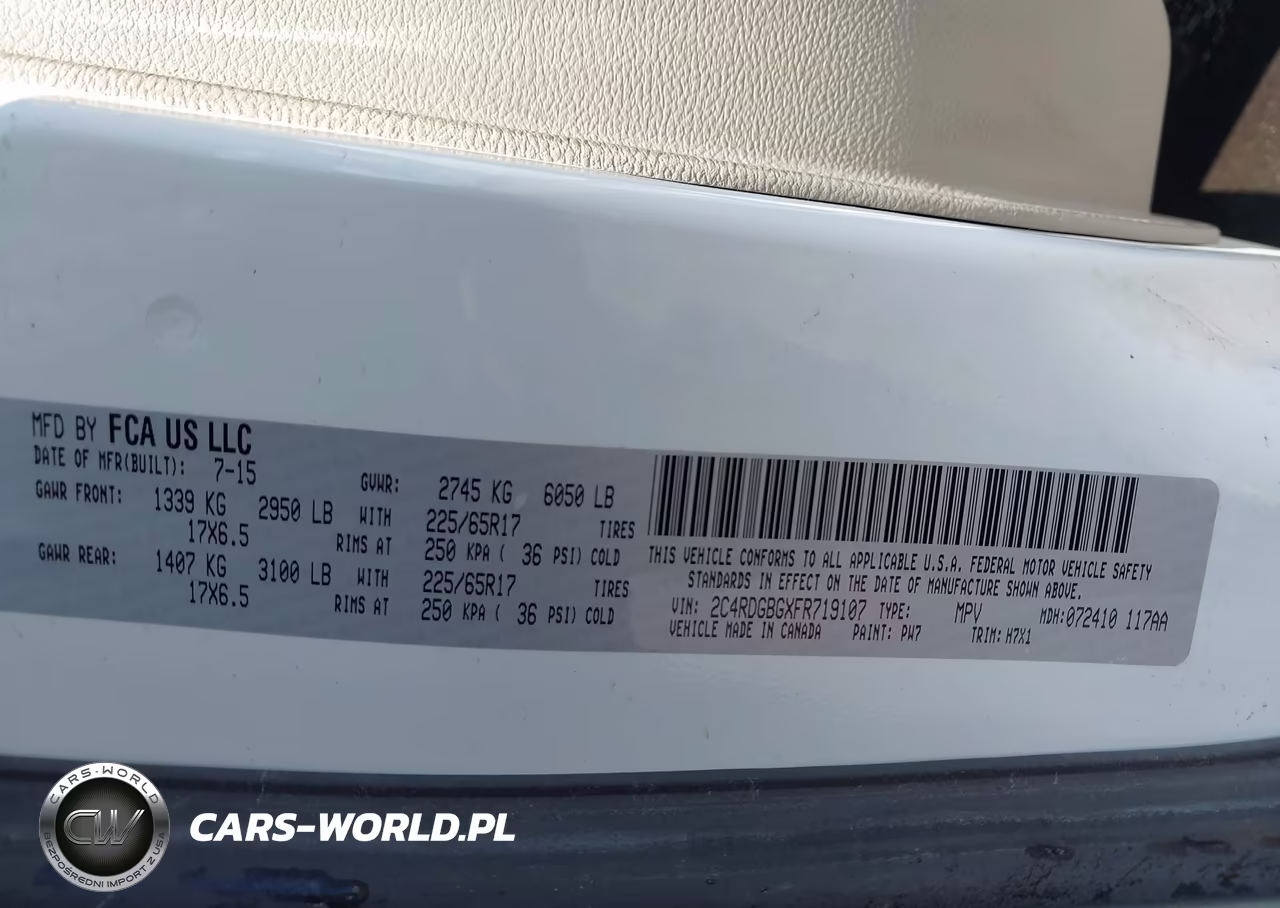 2015 Dodge Grand Caravan Se VIN:2C4RDGBGXFR719107 - 9