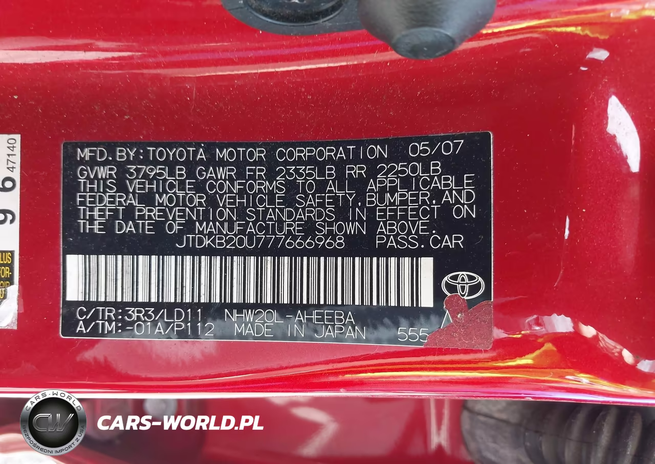 2007 Toyota Prius Touring VIN:JTDKB20U777666968 - 9