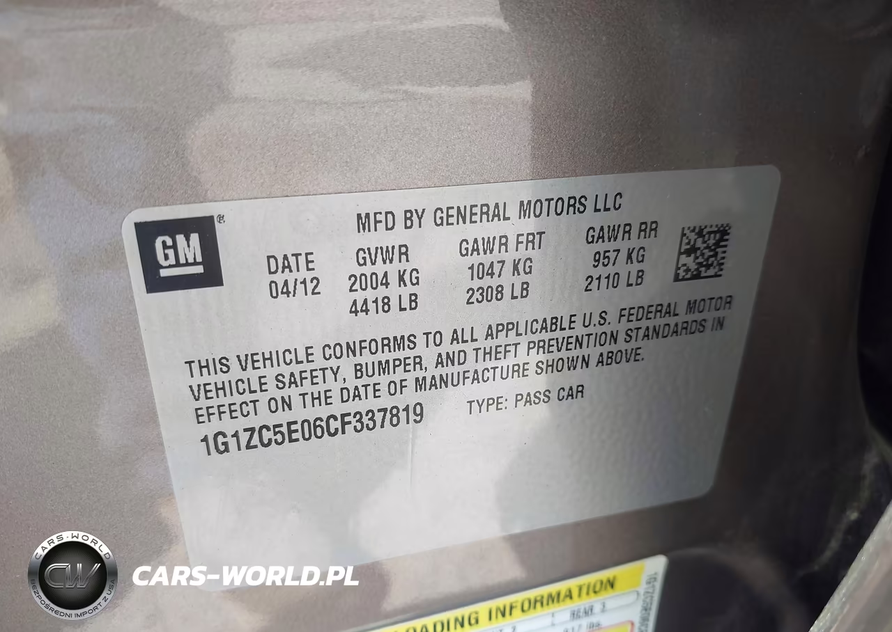 2012 Chevrolet Malibu 1Lt VIN:1G1ZC5E06CF337819 - 9
