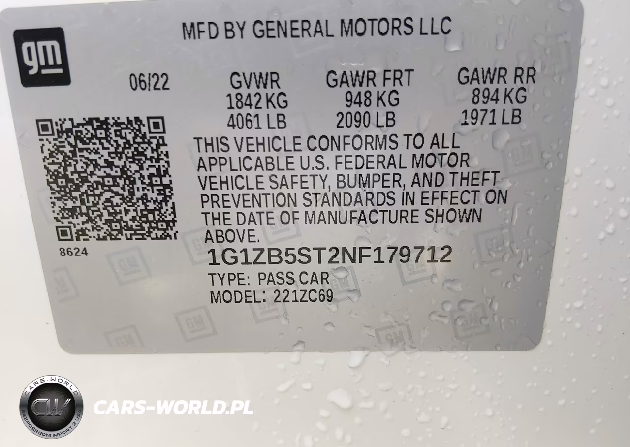 2022 Chevrolet Malibu Fwd Ls VIN:1G1ZB5ST2NF179712 - 9