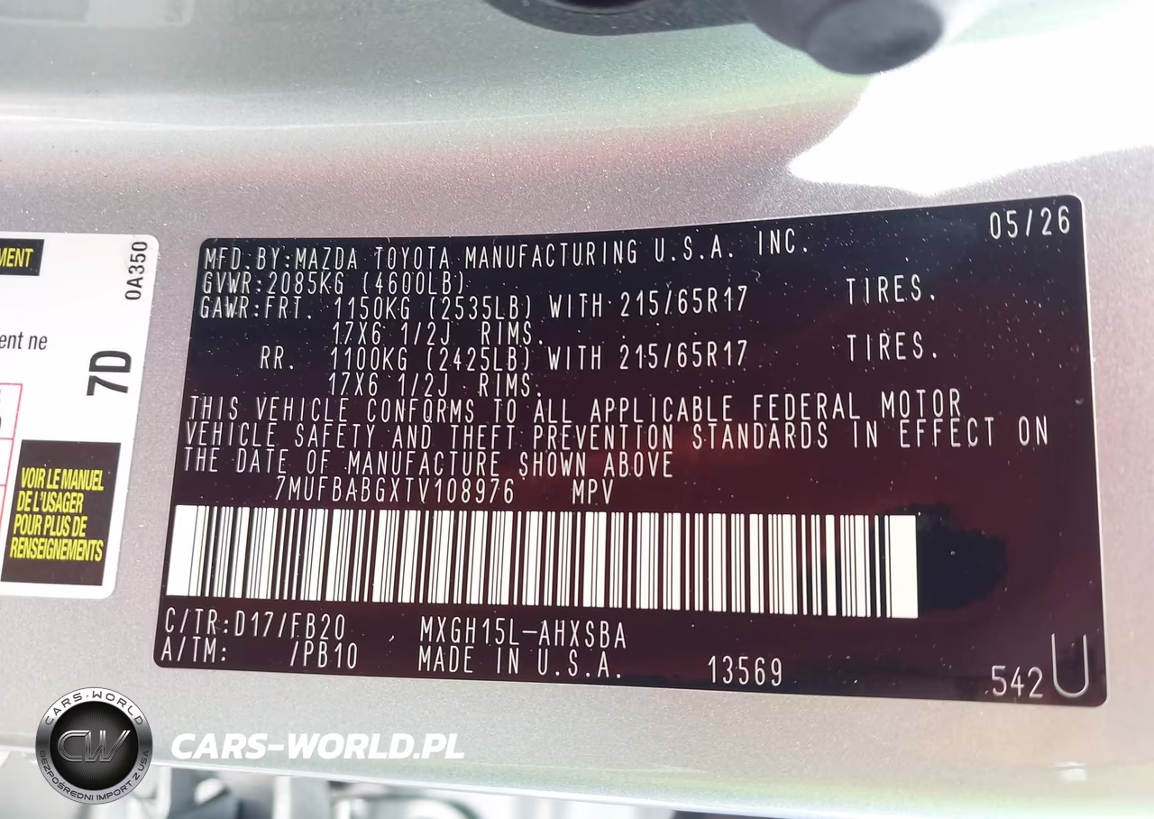 2026 Toyota Corolla Cross Hybrid Se VIN:7MUFBABGXTV108976 - 9