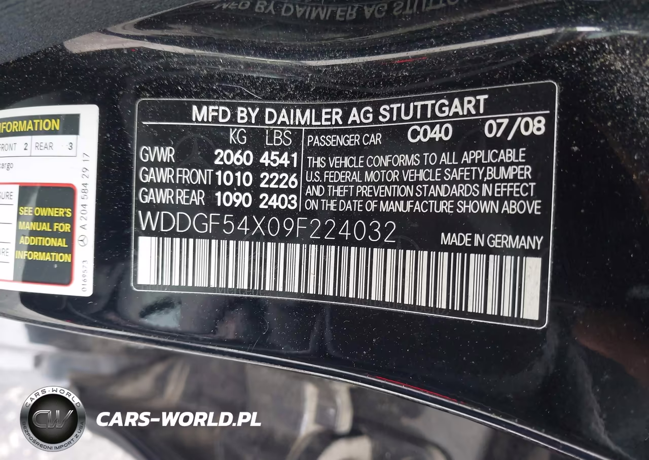 2009 Mercedes-Benz C 300 Luxury-Sport VIN:WDDGF54X09F224032 - 9