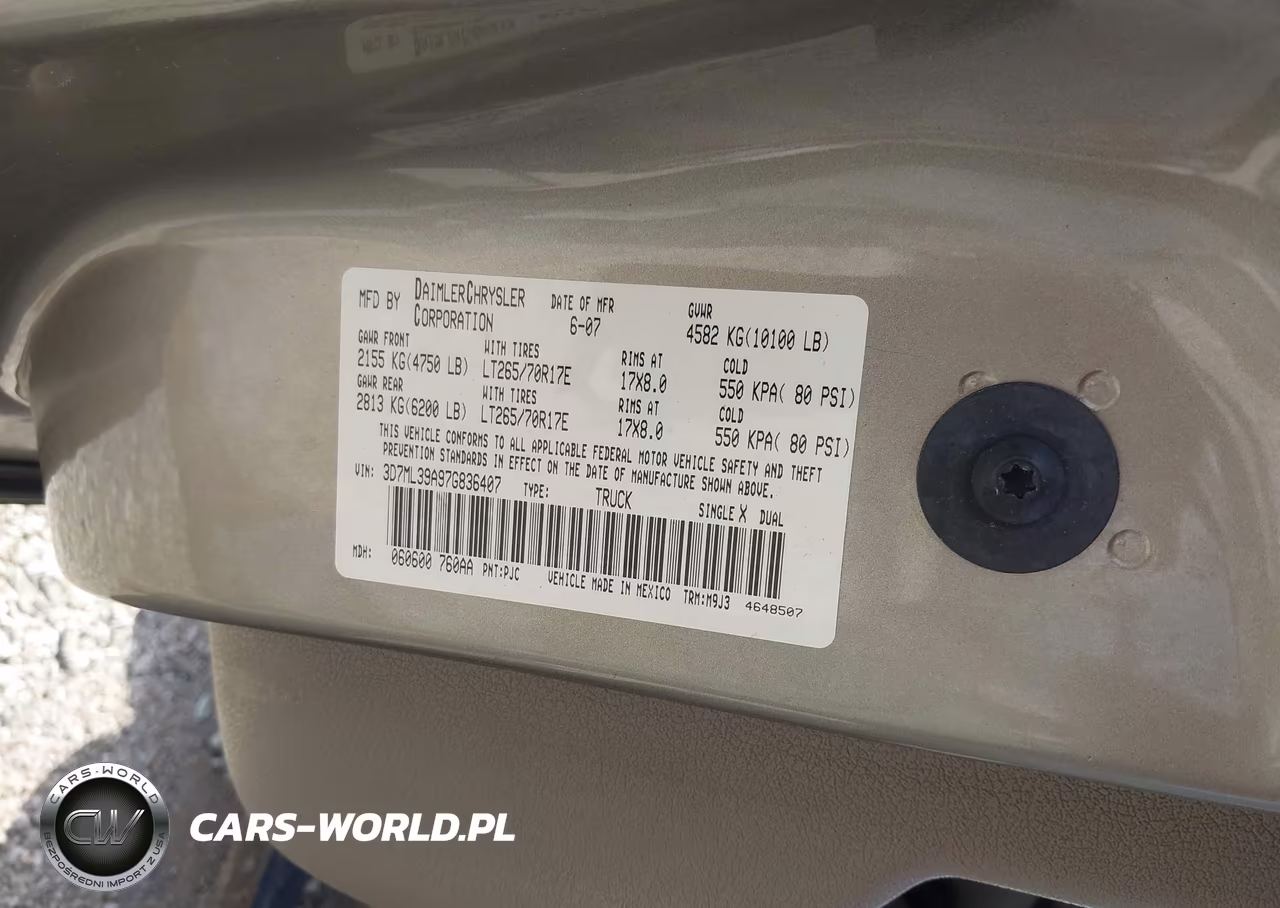 2007 Dodge Ram 3500 Slt VIN:3D7ML39A97G836407 - 8