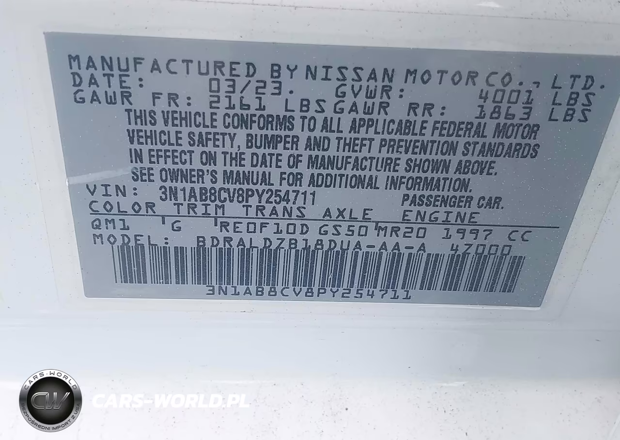 2023 Nissan Sentra Sv VIN:3N1AB8CV8PY254711 - 9