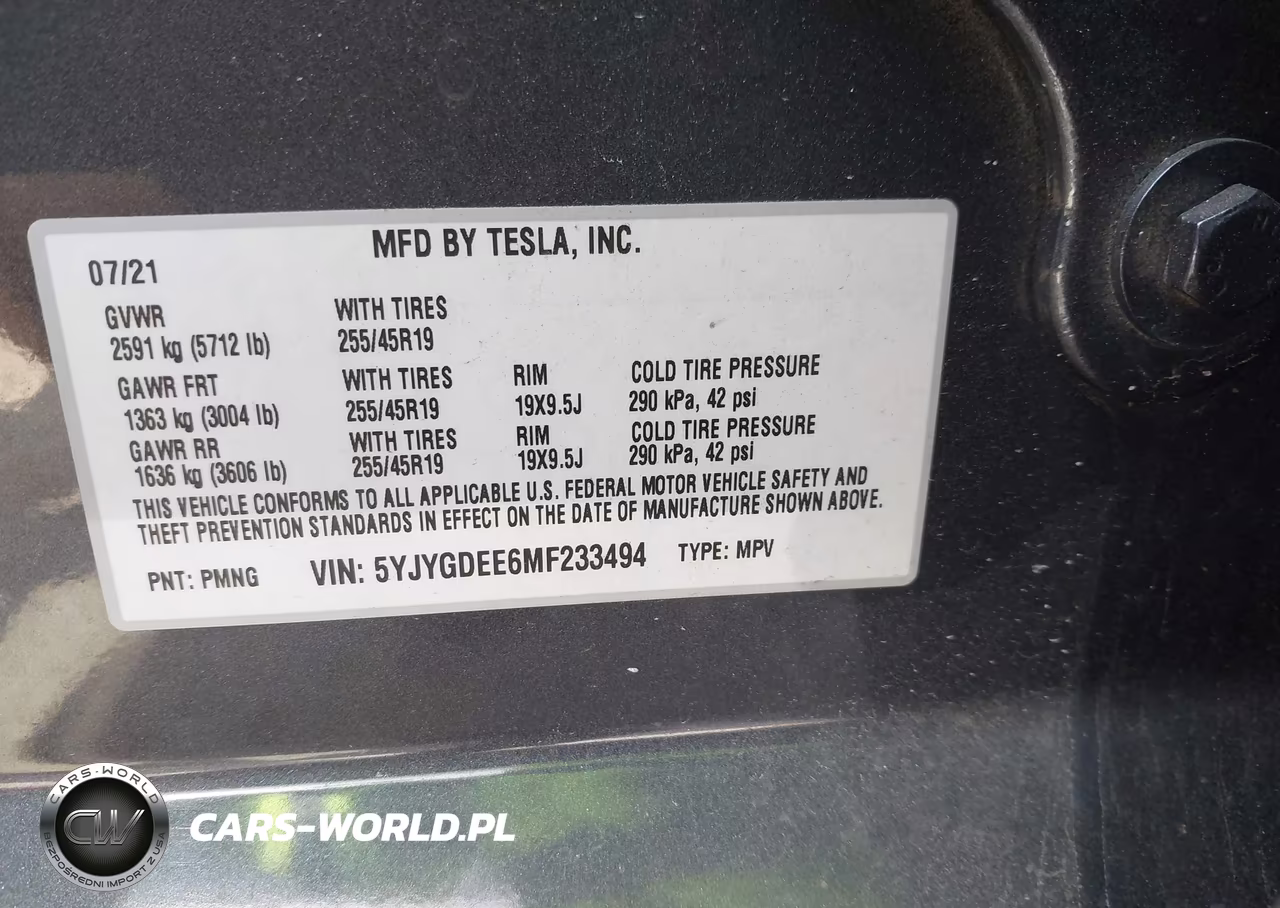 2021 Tesla Model Y Long Range Dual Motor All-Wheel Drive VIN:5YJYGDEE6MF233494 - 9