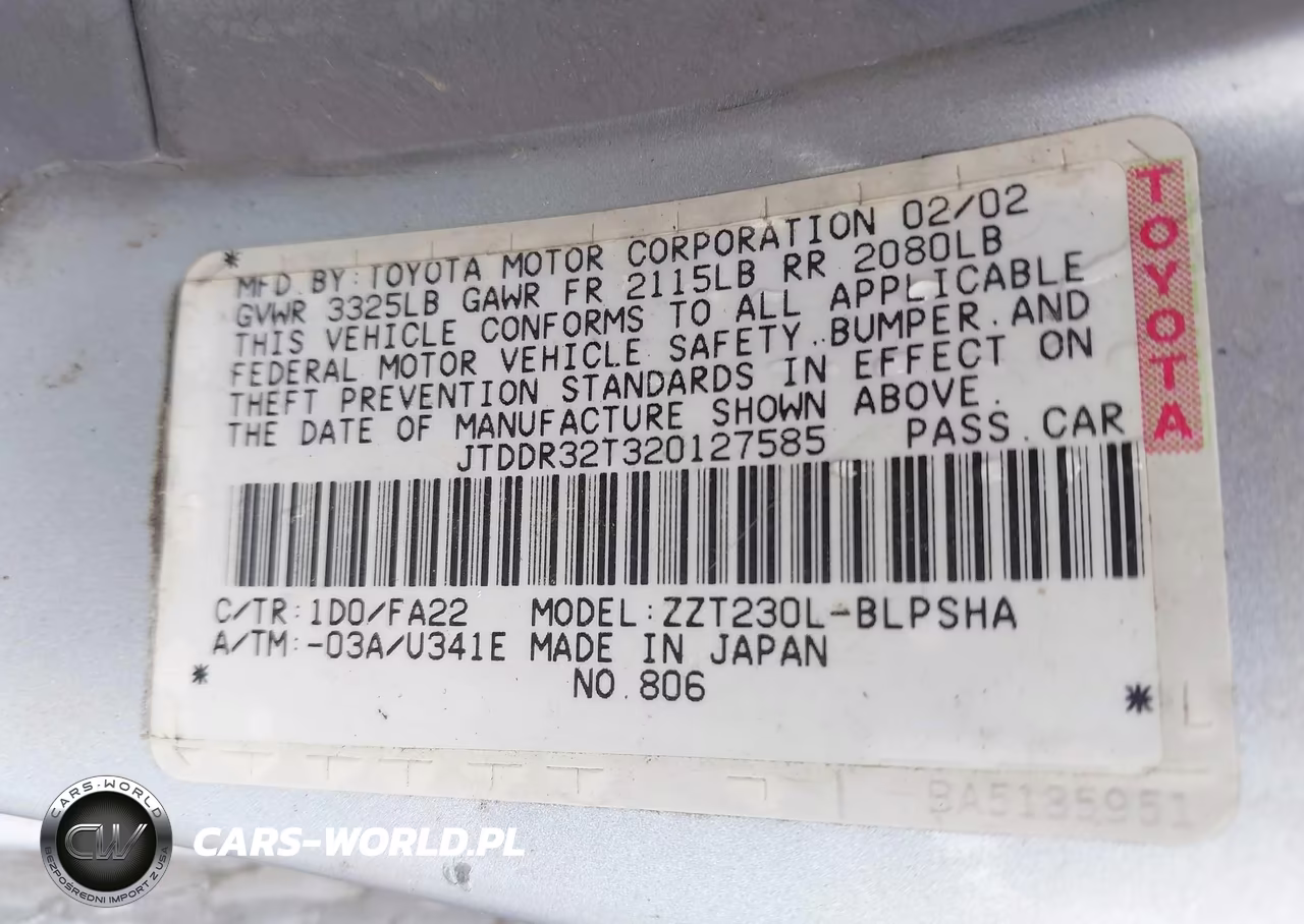 2002 Toyota Celica Gt VIN:JTDDR32T320127585 - 9