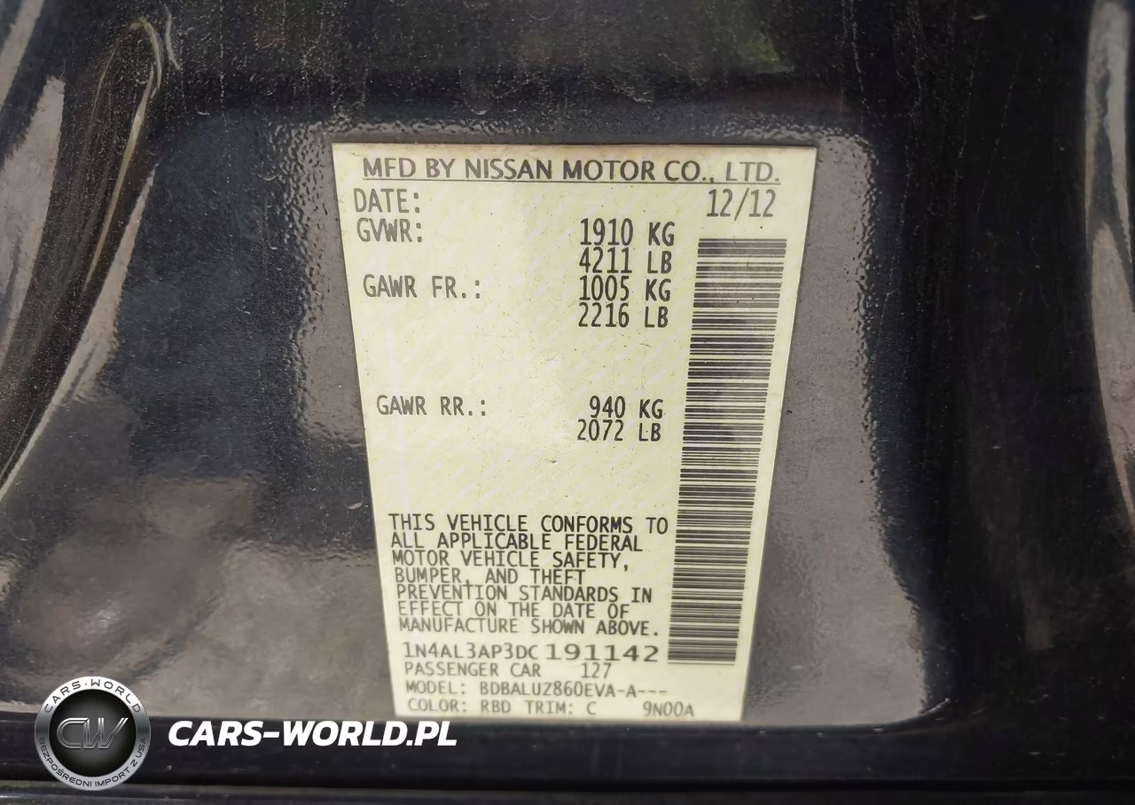 2013 Nissan Altima 2.5 Sv VIN:1N4AL3AP3DC191142 - 9