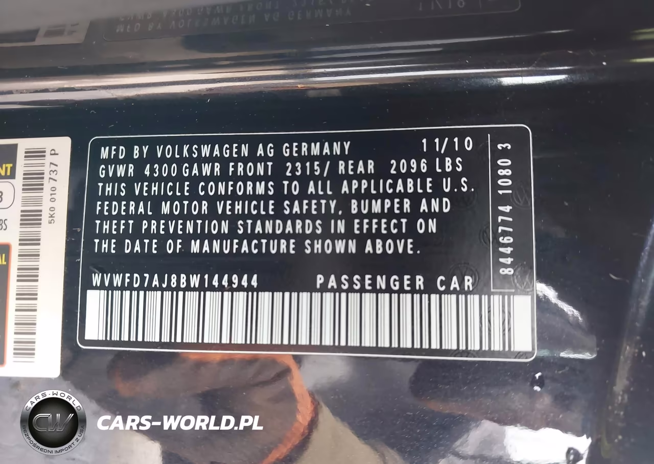 2011 Volkswagen Gti 2-Door VIN:WVWFD7AJ8BW144944 - 9