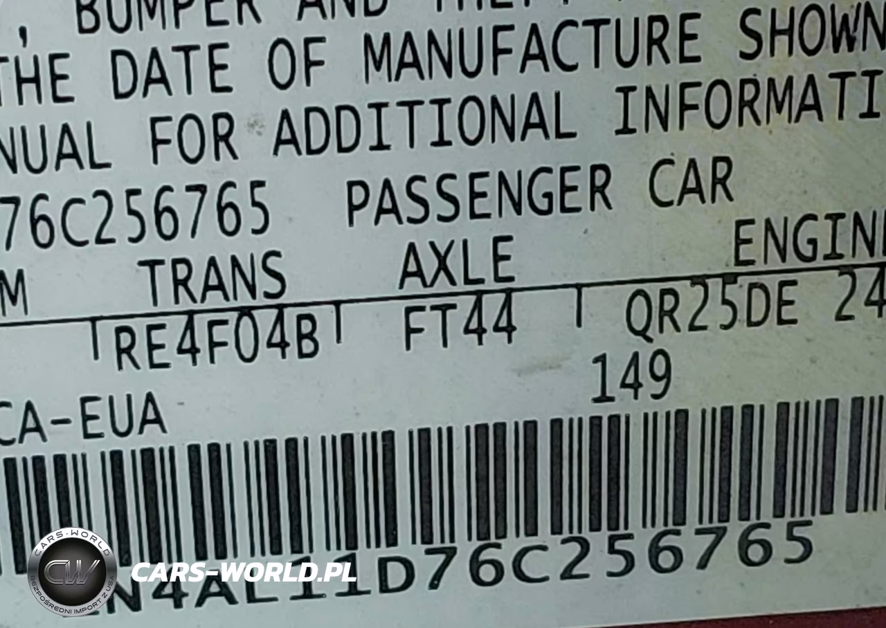 2006 Nissan Altima 2.5 S VIN:1N4AL11D76C256765 - 9