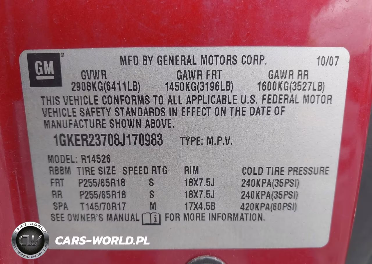 2008 GMC Acadia Slt-1 VIN:1GKER23708J170983 - 9