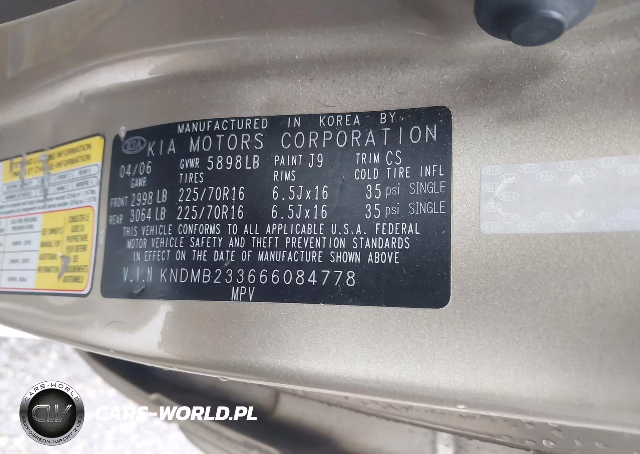 2006 Kia Sedona Ex-Lx VIN:KNDMB233666084778 - 9
