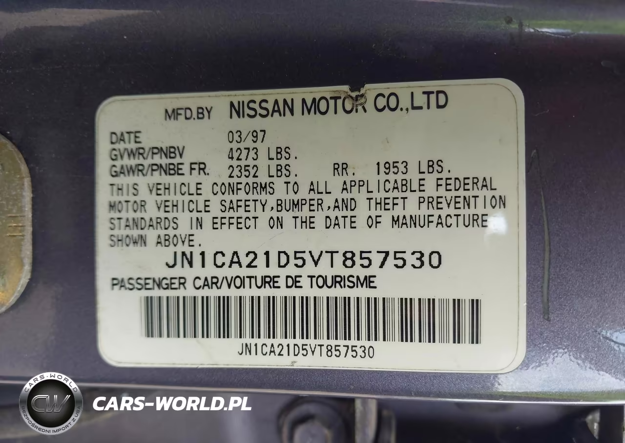 1997 Nissan Maxima Gle-Gxe-Se VIN:JN1CA21D5VT857530 - 9