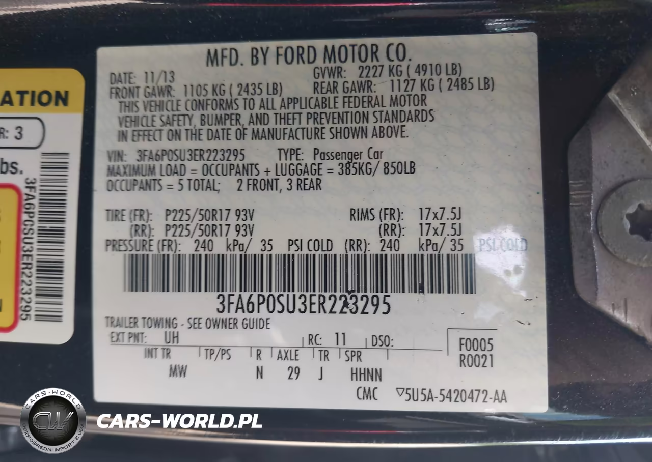 2014 Ford Fusion Energi Titanium VIN:3FA6P0SU3ER223295 - 9