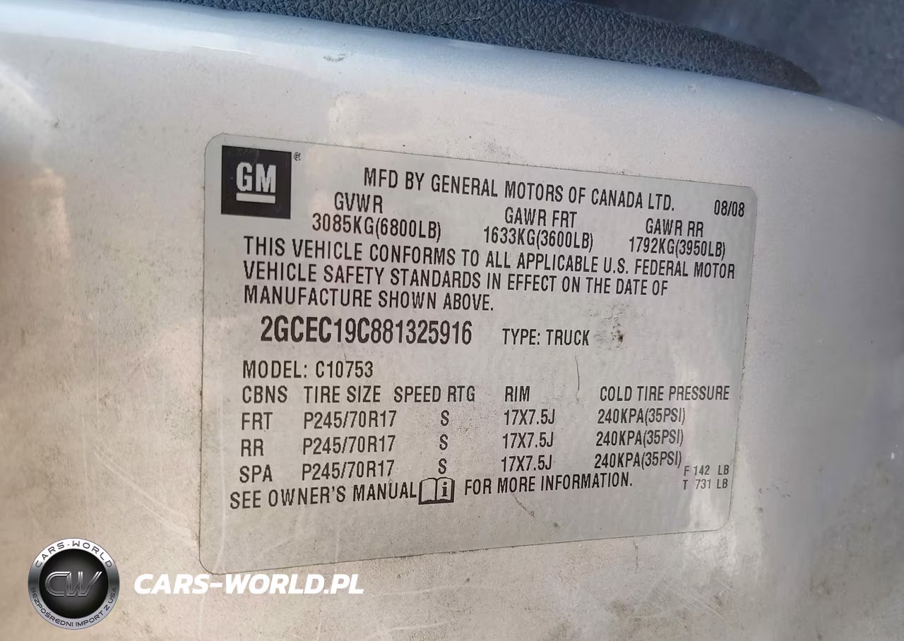2008 Chevrolet Silverado 1500 Lt1 VIN:2GCEC19C881325916 - 9